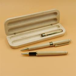 Роскошный подарочный набор: деревянная роллер-ручка с коробкой, гравировка логотипа (арт. 2611740)