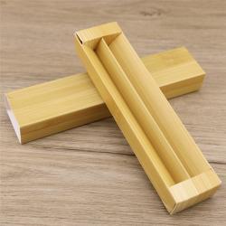 Экологичный футляр для ручек из бамбукового цвета бумаги, с логотипом (арт. 2611743)