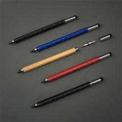 Многофункциональный металлический карандаш 2B с линейкой, стилусом и отверткой (арт. 2611759)