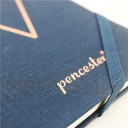 Блокнот из ткани A5 с гелевой ручкой, подарок в бумажном конверте (арт. 2611770)