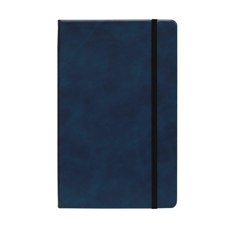 Блокнот A5 черного и синего цвета с меняющимся покрытием из искусственной кожи, обложка с резинкой (арт. 612761)