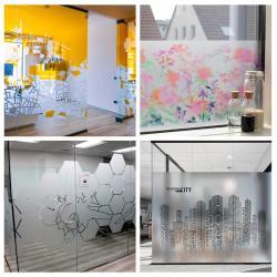 Стеклянная пленка самоклеящаяся для декорирования окон, декоративная пленка для ванной (арт. 912599)