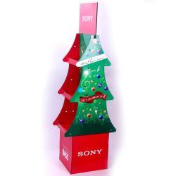 Оптовая стойка для рождественской ёлки из картона с напечатанным логотипом (арт. 1112902)