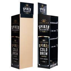 Индивидуальная картонная стойка для кофе и пива с множеством полок для супермаркета (арт. 1112905)