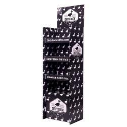 Глянцевая черная картонная стойка для продукции в кафе с полками (арт. 1112909)