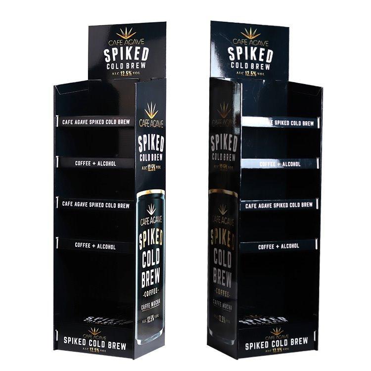 Стойка для напитков и кофе для супермаркета с полками из гофрокартона (арт. 1112910)