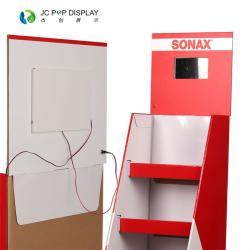 Картонная стойка для промо-продукции с крючками для мобильных аксессуаров (арт. 1112916)