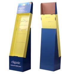 Напечатанная картонная стойка для товаров с выдвижными крючками для магазина (арт. 1112921)