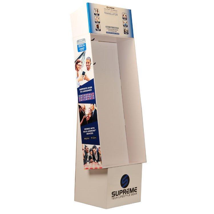 Индивидуально напечатанная картонная стойка для магазина с крючками (арт. 1112925)