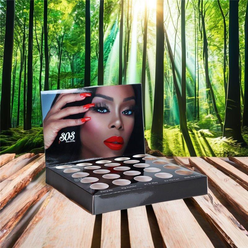 Экологичная картонная складываемая стойка для косметики и помады (арт. 1112937)