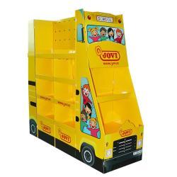 Индивидуальные картонные стенды для пола / подставки для закусок / игрушек в виде школьного автобуса (арт. 1112960)