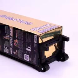 Индивидуально изготовленный картонный trolley box с золотым глянцевым покрытием для выставок и рекламы (арт. 1112994)