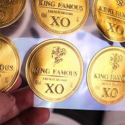 Кастомные тисненные логотипы на синтетической бумаге, водостойкие наклейки (арт. 1113023)