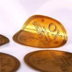 Тисненные логотипы на наклейках, самоклеящиеся водостойкие наклейки для напитков (арт. 1113026)