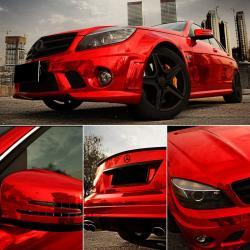 Зеркальная глянцевая золотая автомобильная плёнка без пузырей (арт. 1312463)