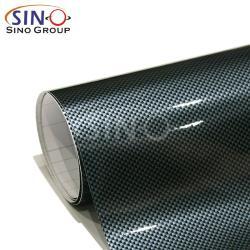 Золотисто-чёрная карбоновая плёнка 7D для авто (арт. 1312475)