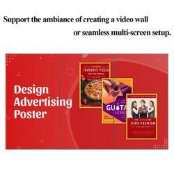 Ультратонкая цифровая панель 4K для ресторанов и торговых центров, дисплей с узкими рамками (арт. 16121173)