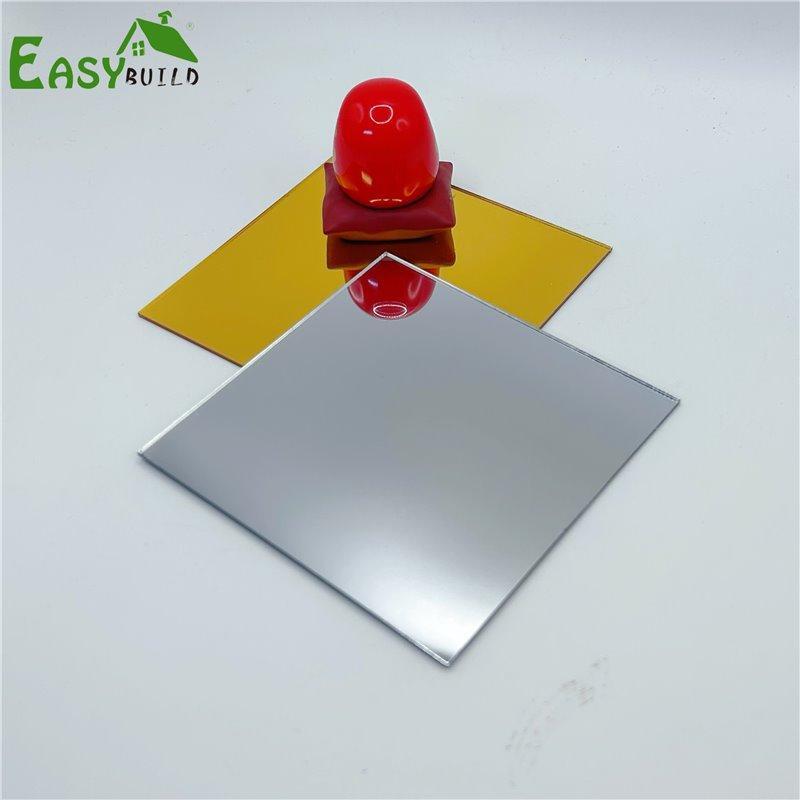 Акриловый лист-зеркало серебристого и золотого цвета для декора стен (арт. 13121209)