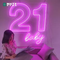 Неоновая вывеска "Oh baby", 50 см, 100 см, на заказ для праздничного декора (арт. 13121044)