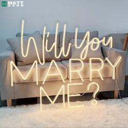 Неоновая вывеска "Will you marry me", на заказ для свадьбы и дня святого Валентина (арт. 13121046)