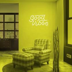 Персонализированная LED неоновая вывеска "Good vibes" для декора спальни (арт. 13121055)