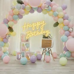 Персонализированная неоновая вывеска для вечеринки "Happy birthday" (арт. 13121057)