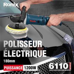 Электрическая полировальная машина Ronix 6110, 1200 Вт, 180 мм, мощный мотор (арт. 25-18031118)