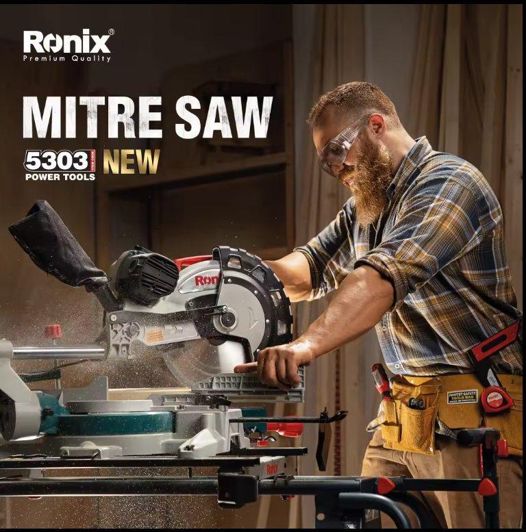 Торцовочная пила Ronix 5303, 2000 Вт, 305 мм, высокая точность (арт. 25-18031162)