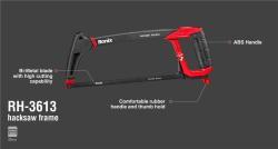 Ручная ножовка Ronix RH-3613, усиленная рама, надежная фиксация полотна (арт. 25-18031185)