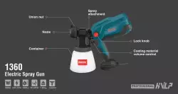 Электрический краскопульт Ronix, 800 мл, 220V, ручной, компактный (арт. 25-18031263)