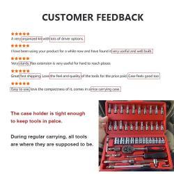 Универсальный набор инструментов Ronix, 46 предметов, с трещотками и головками (арт. 25-18031268)