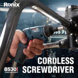 Аккумуляторная отвертка Ronix 8530, 3,6V, с LED-подсветкой, для DIY (арт. 25-18031281)