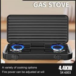 Газовая плита Ronix, 2 конфорки, жаропрочная, алюминиевая (арт. 25-18031310)