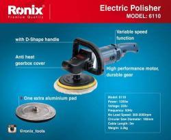 Полировальная машина Ronix 6110, 180 мм, 1200 Вт, для автомобилей и дерева (арт. 25-18031523)