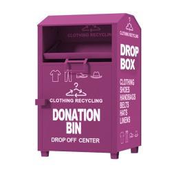 Металлический контейнер для уличного сбора одежды и обуви, благотворительный бокс (арт. 3112429)