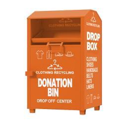 Металлический контейнер для уличного сбора одежды и обуви, благотворительный бокс (арт. 3112429)