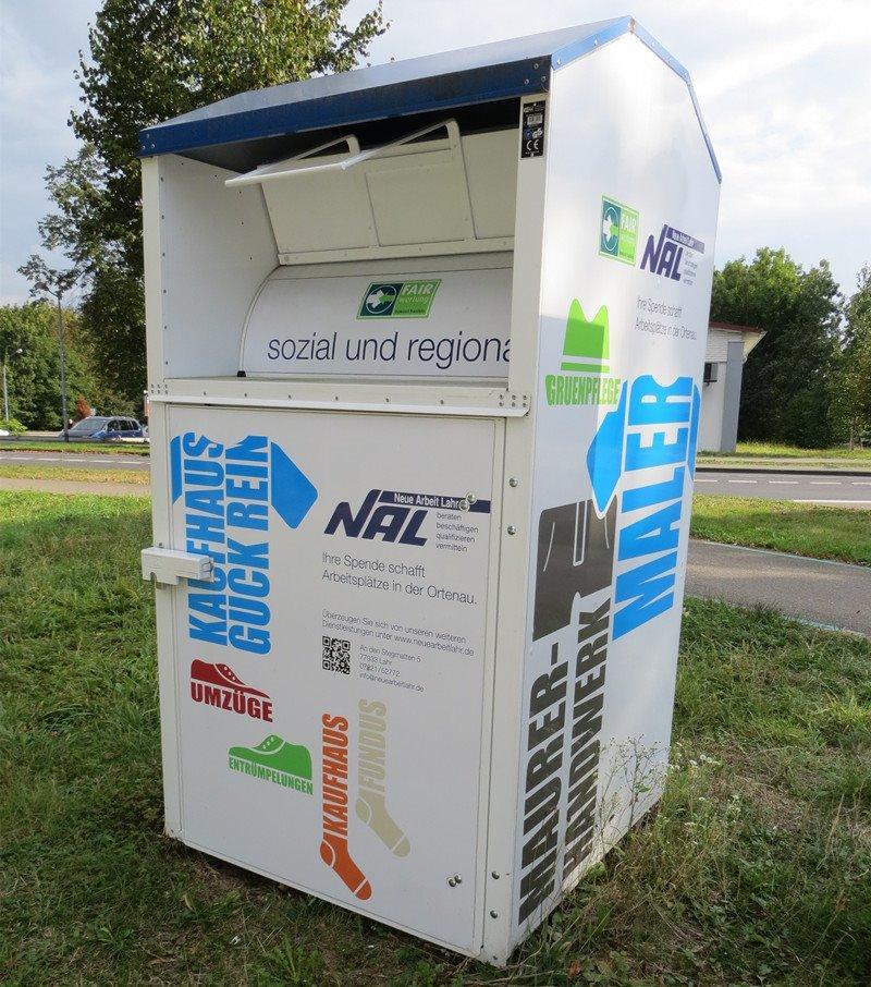 Большой металлический контейнер для сбора одежды, благотворительный бокс для уличного использования (арт. 3112431)