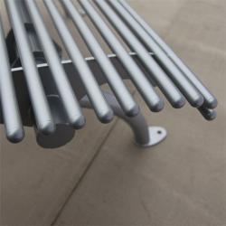 Плоская парковая скамья из стали, без спинки, на 3 человека, для общественных садов (арт. 3112443)