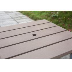 Квадратный деревянный стол, 30x46 дюймов, для ресторанов и кафе, уличное использование (арт. 3112449)