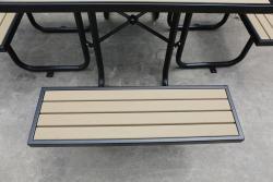 Квадратный стол для пикника, 46 дюймов, деревянный, без необходимости ухода, для детских площадок (арт. 3112454)