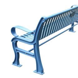 Металлическая парковая скамья, современный стиль, с длинной спинкой, для садов и улиц (арт. 3112465)