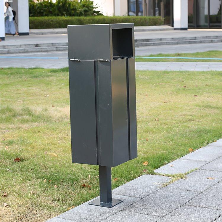 Металлическая урна с крышкой, для улиц и садов, большая, коммерческий дизайн (арт. 3112476)