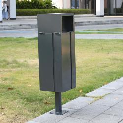 Металлическая урна с крышкой, для улиц и садов, большая, коммерческий дизайн (арт. 3112476)