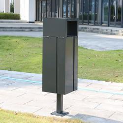 Металлическая урна с крышкой, для улиц и садов, большая, коммерческий дизайн (арт. 3112476)