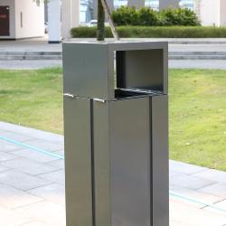 Металлическая урна с крышкой, для улиц и садов, большая, коммерческий дизайн (арт. 3112476)