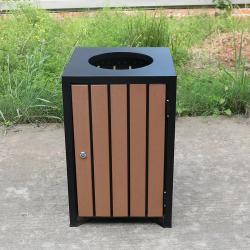 Декоративная квадратная урна, из дерева, большая, для курортов и парков (арт. 3112479)