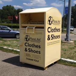 Недорогая металлическая урна для обуви и одежды, оцинкованная сталь, для благотворительности (арт. 3112513)