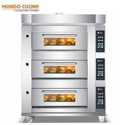 Коммерческая газовая печь для выпечки хлеба 3 уровня 9 подносов Golden Chef | (арт. 25-28041612)