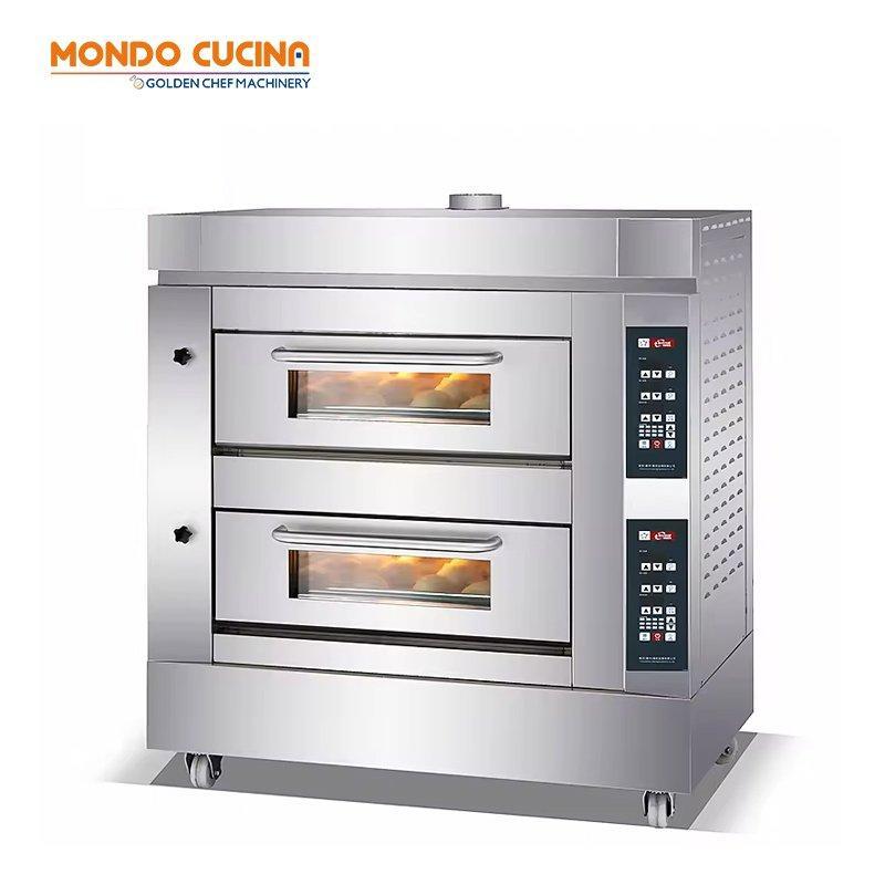 Газовая печь для пиццы и хлеба 2 яруса 4 противня коммерческая (арт. 25-28041704)