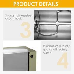 Горизонтальный спиральный миксер 25 кг 60 л коммерческая машина для теста (арт. 25-28041801)